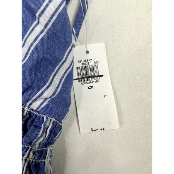 NWT Old‎ Navy Striped Sleeveless Blouse sz XXL Blue/White - Picture 3 of 8